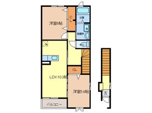 甚目寺駅 徒歩20分 2階の物件間取画像